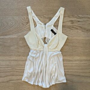 Vintage Versace Babydoll Mixed Material Top